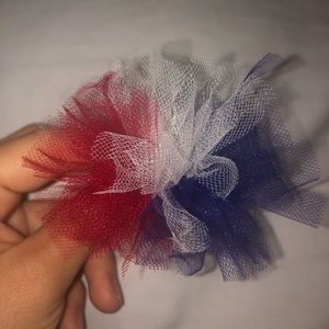 (Set of 2) Red White & Blue Hair Tie 4th of July!